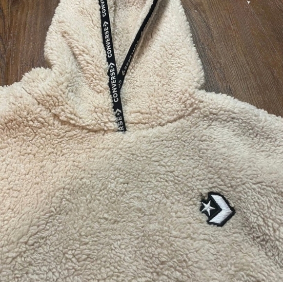 Converse Girls Cropped Hoodie, Size M (10/12) - Picture 4 of 5